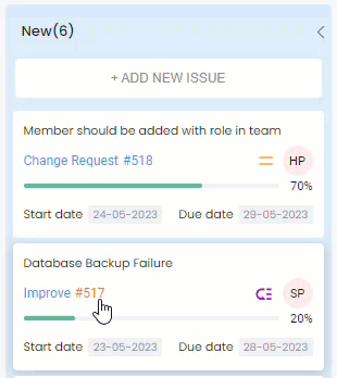 redmineflux agile board plugin add new issue