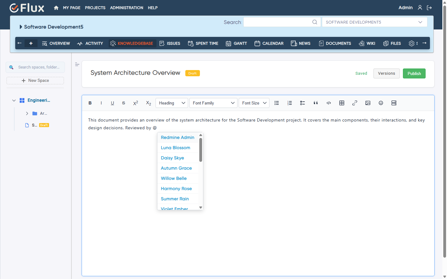 Knowledge Base Plugin Dashboard
