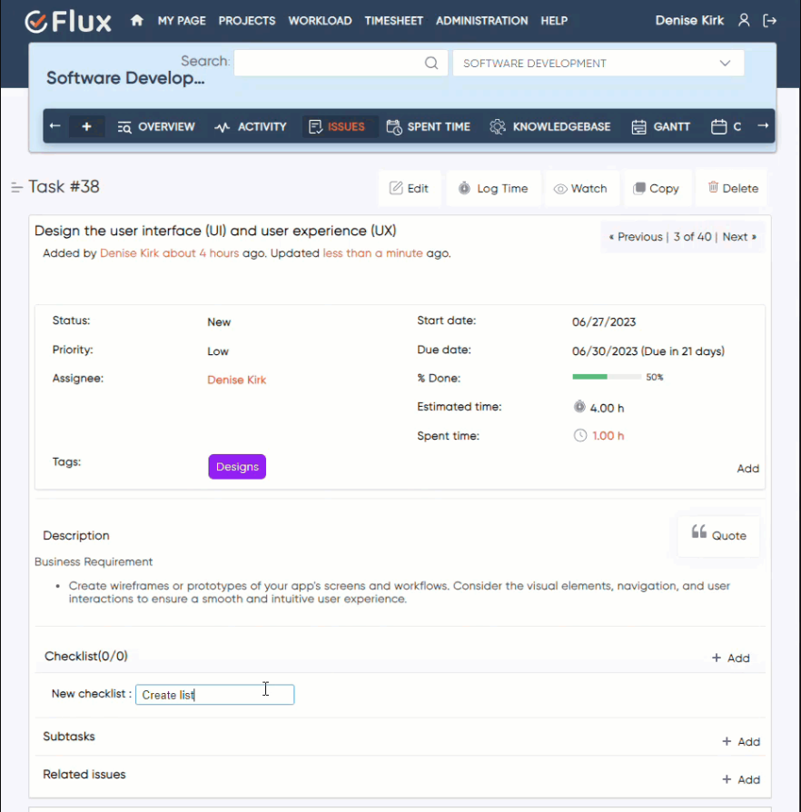 Checklist Plugin Dashboard