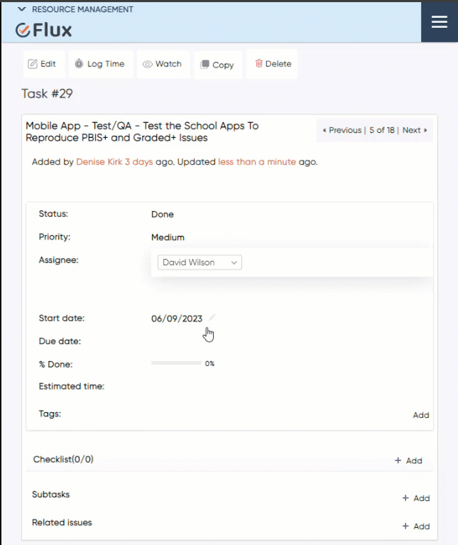Inline Editor Dashboard