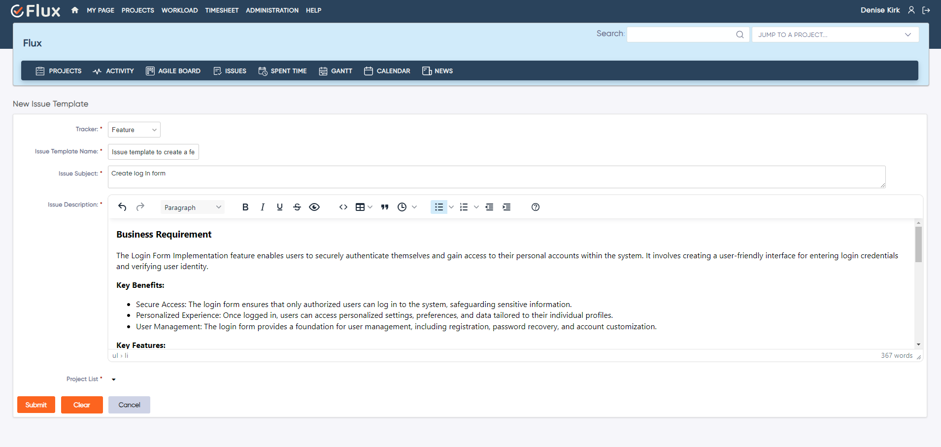 Issue Template Plugin - Reusable Templates