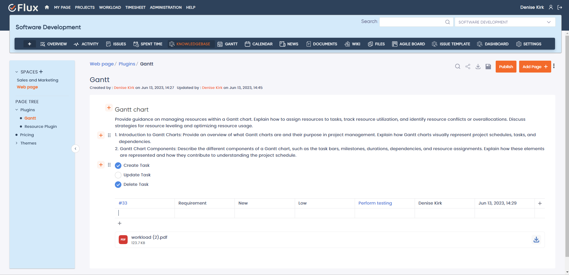 Knowledge Base Plugin Dashboard
