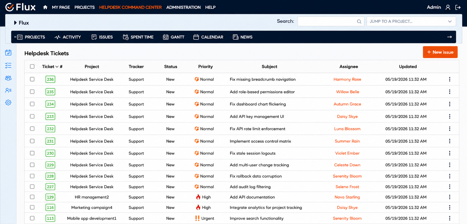 Create a Helpdesk Ticket