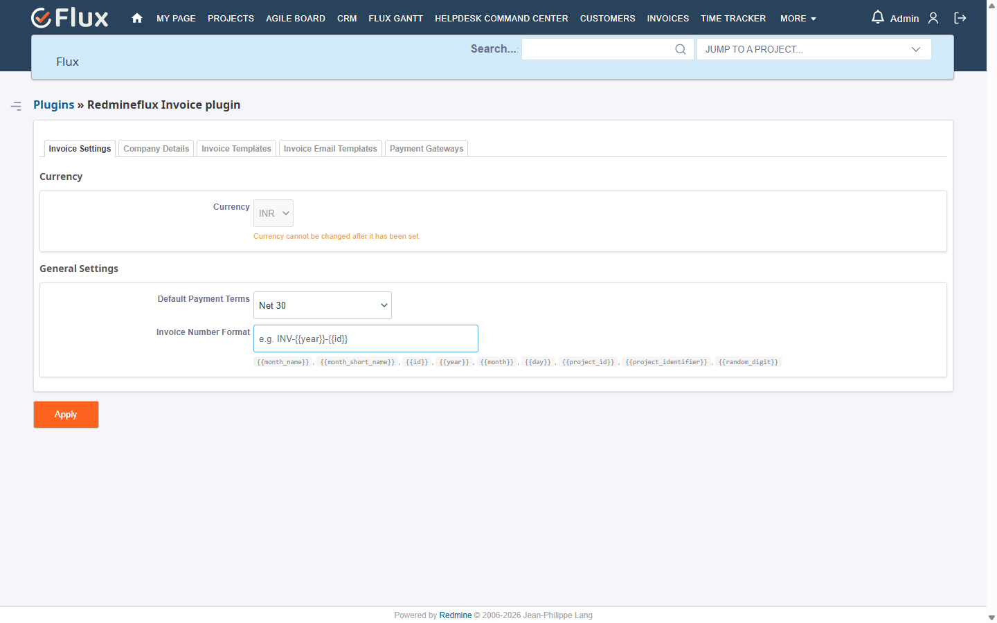 plugin config top