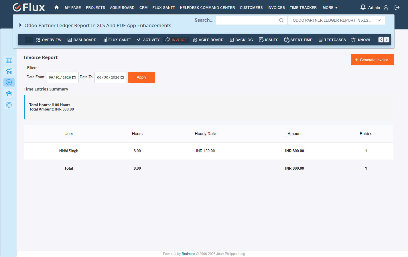 billing report