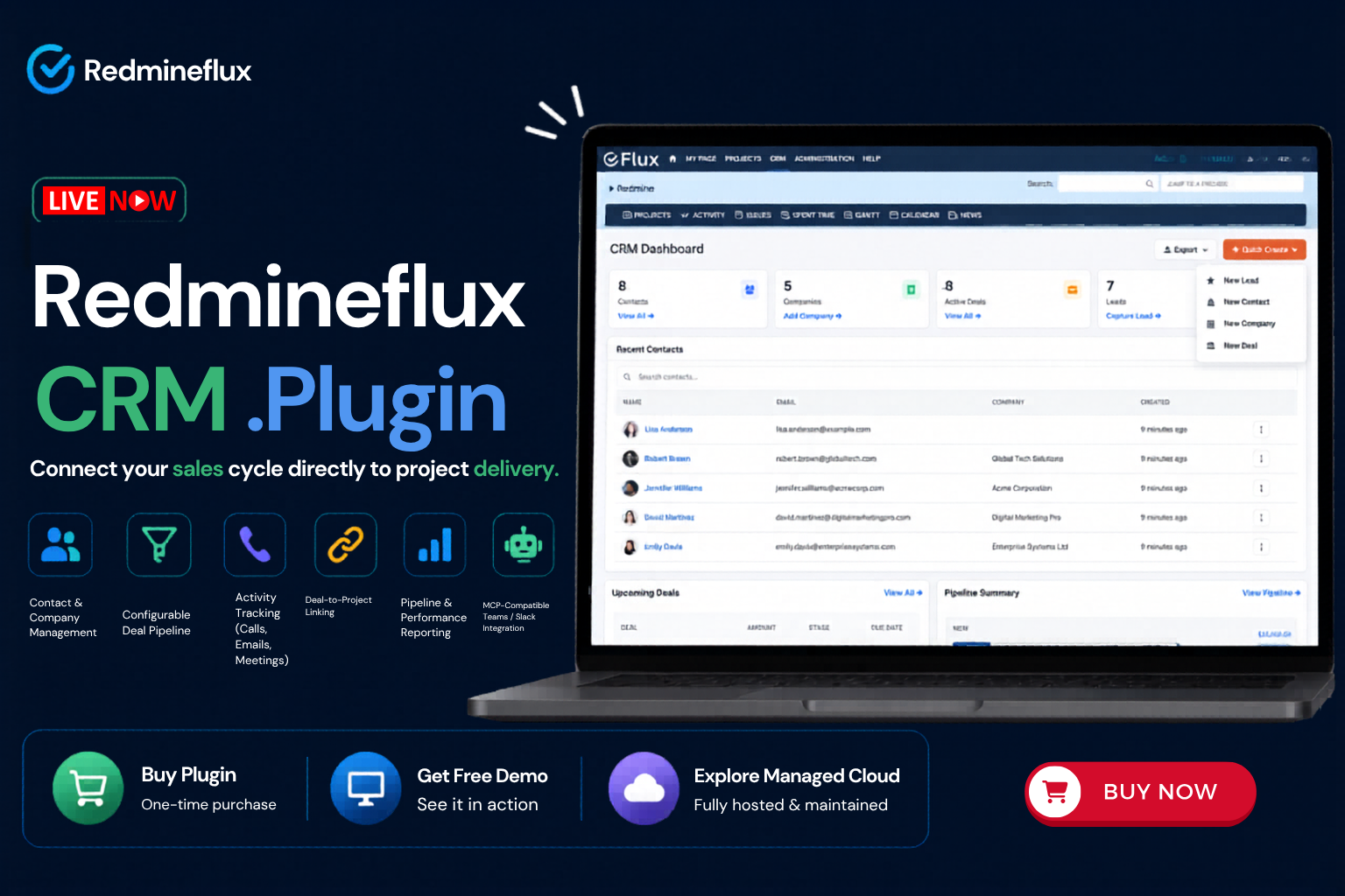 Redmine CRM Plugin - Manage Contacts & Deals Inside Redmine