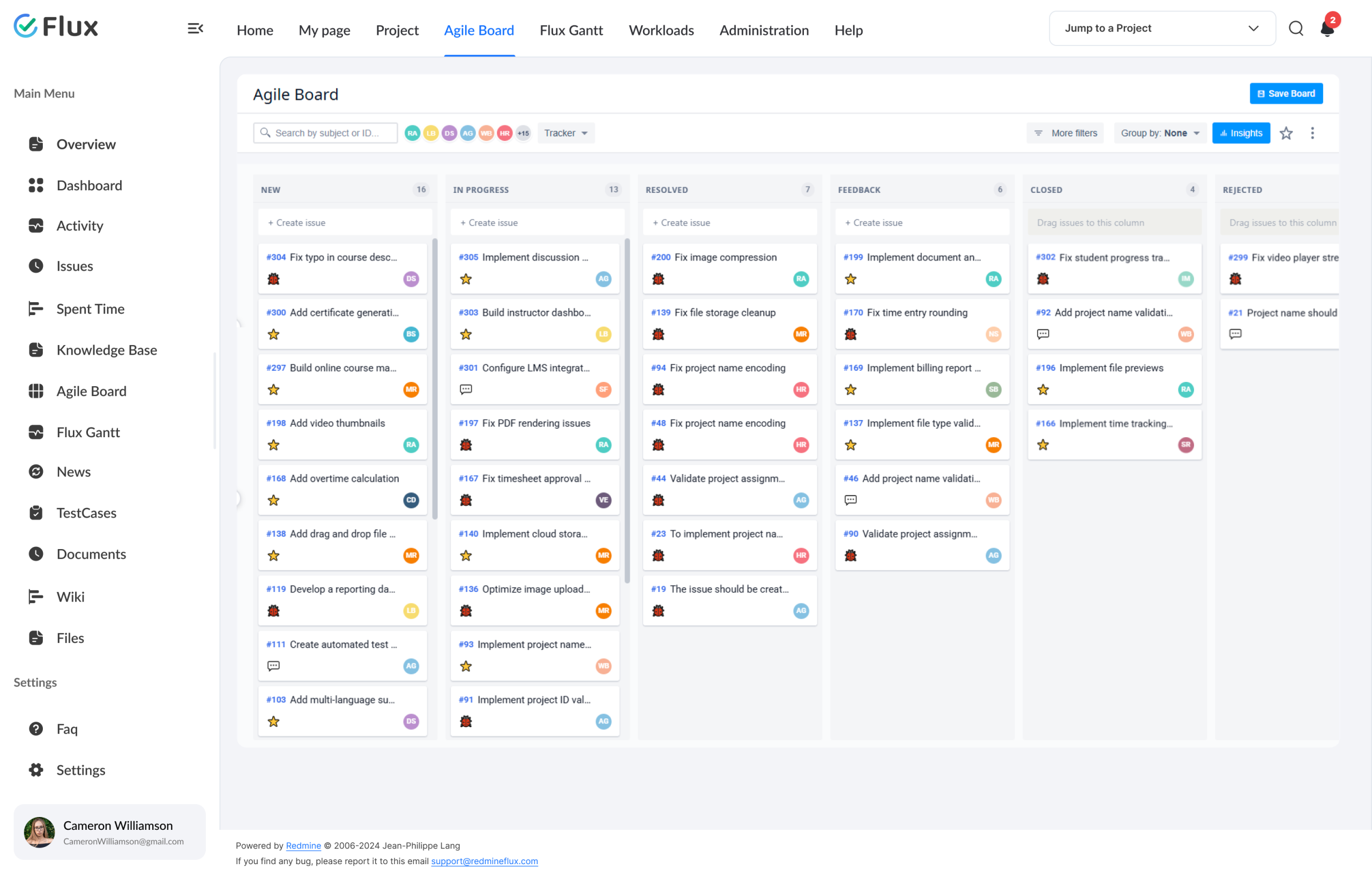 Lotus theme - a structured, customisable interface for Redmine